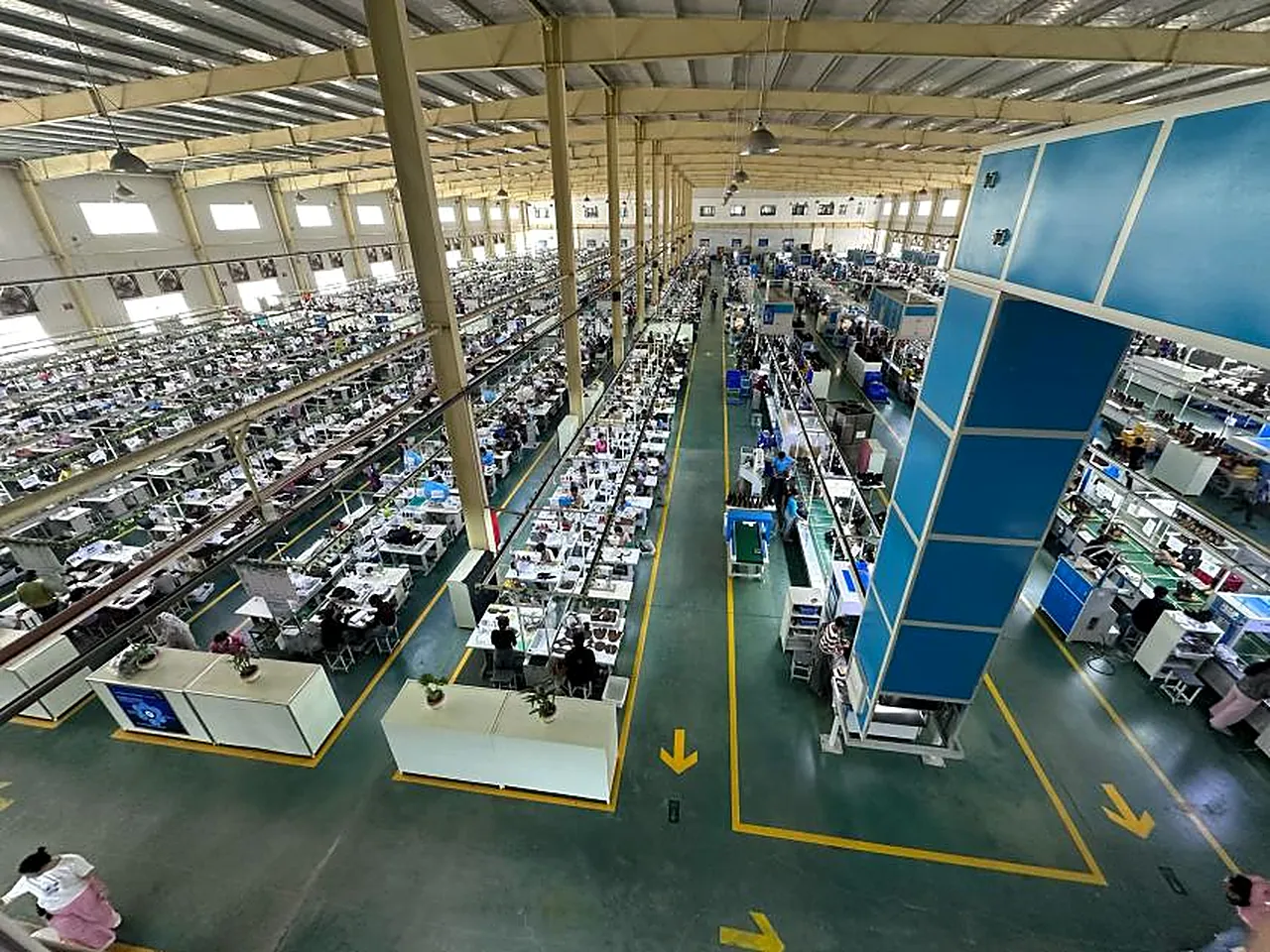 Shoe factory production floor at a partner factory