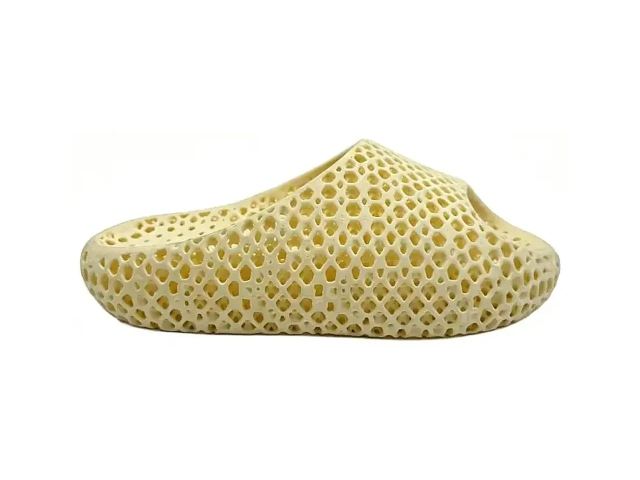 3D printed lattice slipper in beige